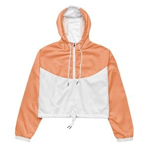 Peach Cropped Windbreaker